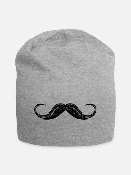 Schnurrbart Schnurrbart - Jersey-Beanie - Grau meliert