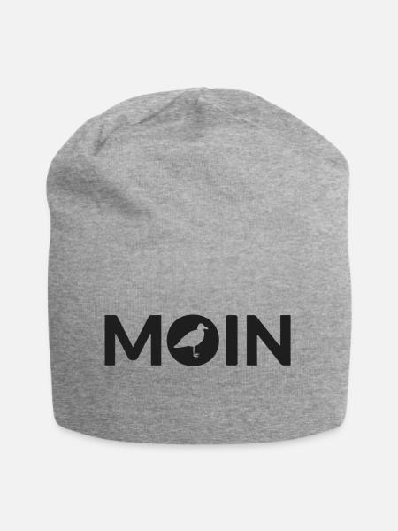 Moin Möwe Seemann - Jersey-Beanie - Grau meliert