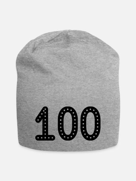 100 JAHRE. 100-jähriges JUBILÄUM. JUBILÄUM 100 JAHRE. - Jersey-Beanie - Grau meliert