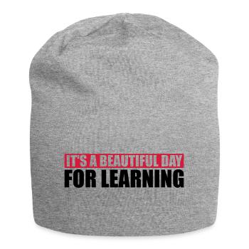 belle journée pour apprendre - Bonnet en jersey - gris chiné - Devant
