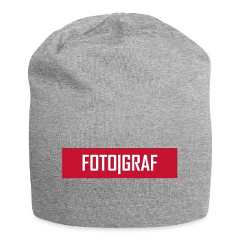 Fotograf - Jersey-Beanie - Grau meliert - Vorne