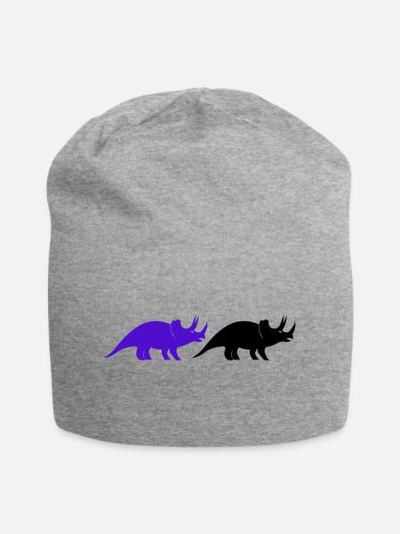 Triceratops - Jersey-Beanie - Grau meliert