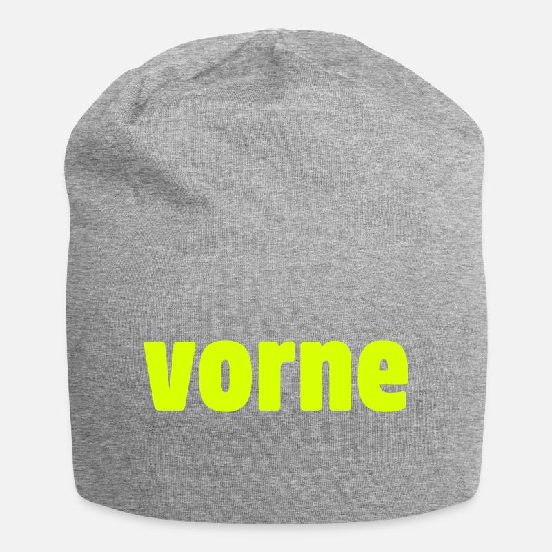 .vorne - Jersey-Beanie - Grau meliert