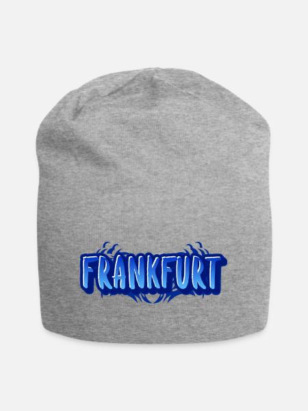 Frankfurt - Jersey-Beanie - Grau meliert