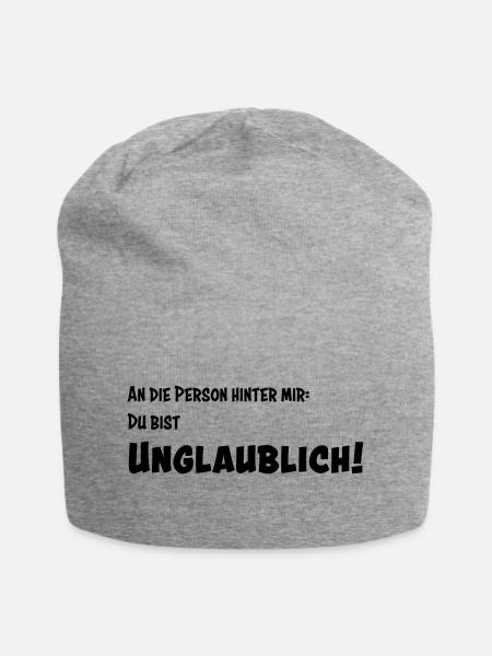 Unglaublich - Jersey-Beanie - Grau meliert