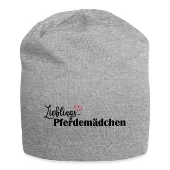 LIeblings Pferdemädchen schwarz - Jersey-Beanie - Grau meliert - Vorne