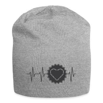 Pulse Bike Battement de coeur pignon Amour du vélo - Bonnet en jersey - gris chiné - Devant