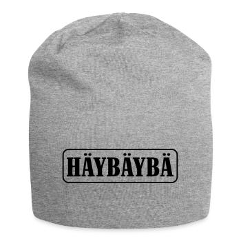 Hey Baby schwarz-weiss - Jersey-Beanie - Grau meliert - Vorne