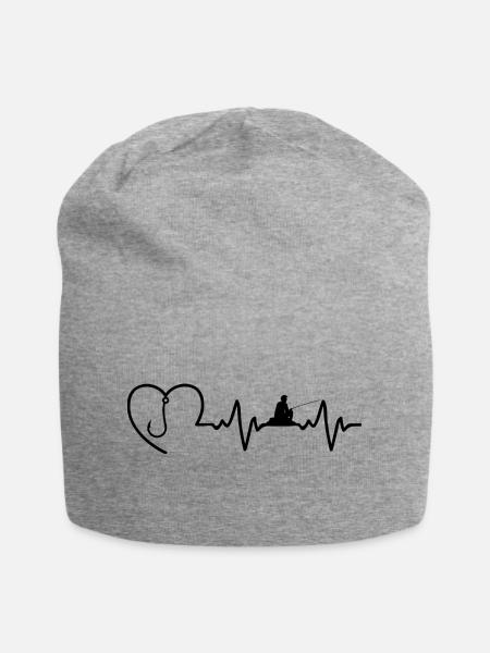 Der Angler - Jersey-Beanie - Grau meliert