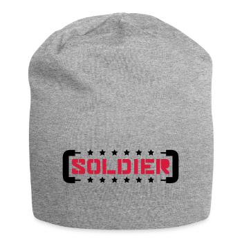 Étoiles, Soldat, Logo, Guerre, Général, Combattant de la liberté - Bonnet en jersey - gris chiné - Devant