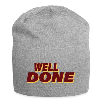 WELL DONE - Jersey Beanie - heather grey - Front