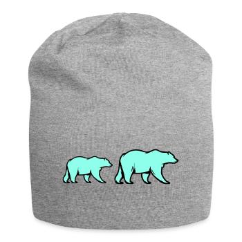 Polar bears - Jersey Beanie - heather grey - Front