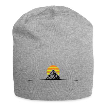 Mountains icon - Jersey Beanie - heather grey - Front