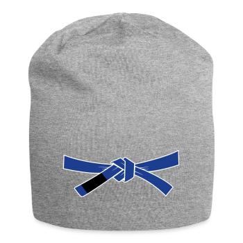 Ceinture bleue - Ceinture bleue - Bonnet en jersey - gris chiné - Devant