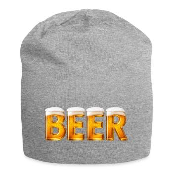Beer Shirt | Funny Beer Lover Graphic Tee - Jersey Beanie - heather grey - Front
