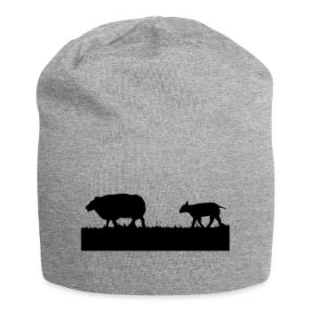 Schafe - Jersey-Beanie - Grau meliert - Vorne