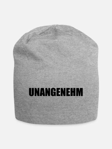 Unangenehm - Jersey-Beanie - Grau meliert