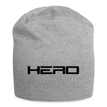 Hero Logo - Jersey Beanie - heather grey - Front