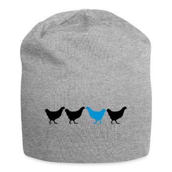 Être différent Huhn - Bonnet en jersey - gris chiné - Devant