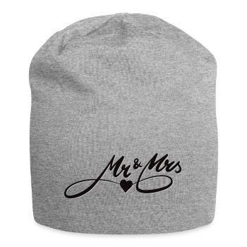 Romantic love design with heart motif - Jersey Beanie - heather grey - Front