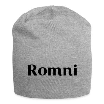 Romni - Schwarze Schrift - Jersey-Beanie - Grau meliert - Vorne