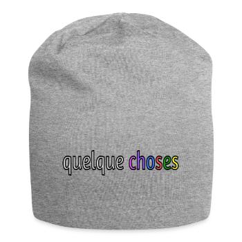 Quelques choses - Bonnet en jersey - gris chiné - Devant