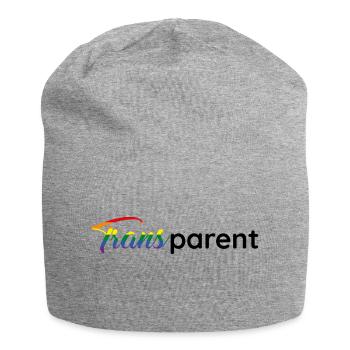 Transparent Transgender Wortspiel für alle Eltern - Jersey-Beanie - Grau meliert - Vorne