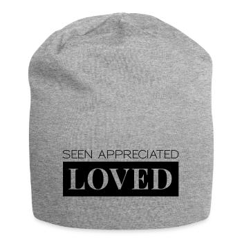 Seen Appreciated Loved - Jersey-Beanie - Grau meliert - Vorne