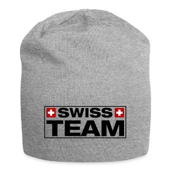 Team Swiss Schweiz - Jersey-Beanie - Grau meliert - Vorne