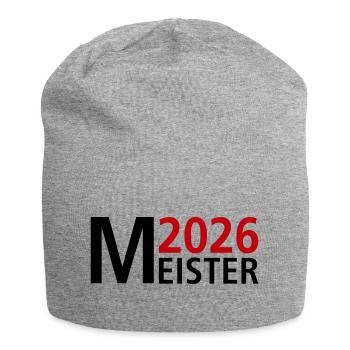Meister 2026 Meisterschaft - Jersey-Beanie - Grau meliert - Vorne