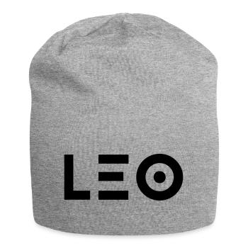 Prénom Leo - Bonnet en jersey - gris chiné - Devant