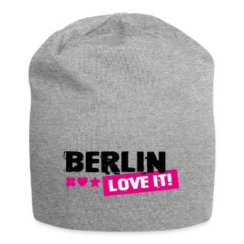 Timbre rose Berlin Love It - Bonnet en jersey - gris chiné - Devant