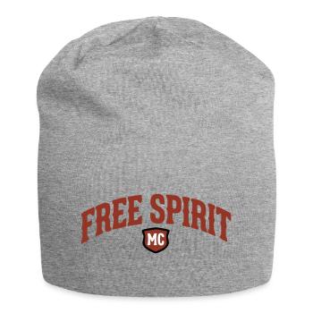 Free Spirit MC Lettering - Jersey Beanie - heather grey - Front