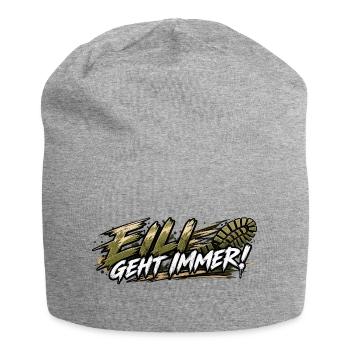 EK-Spruch: Eili geht immer! - Jersey-Beanie - Grau meliert - Vorne