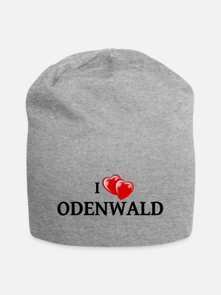 I Love Odenwald - Jersey-Beanie - Grau meliert