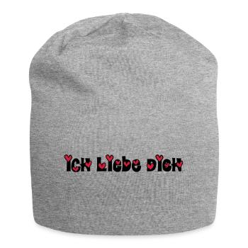 ich liebe dich - Jersey-Beanie - Grau meliert - Vorne
