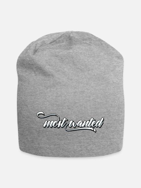 most wanted - Jersey Beanie - heather grey