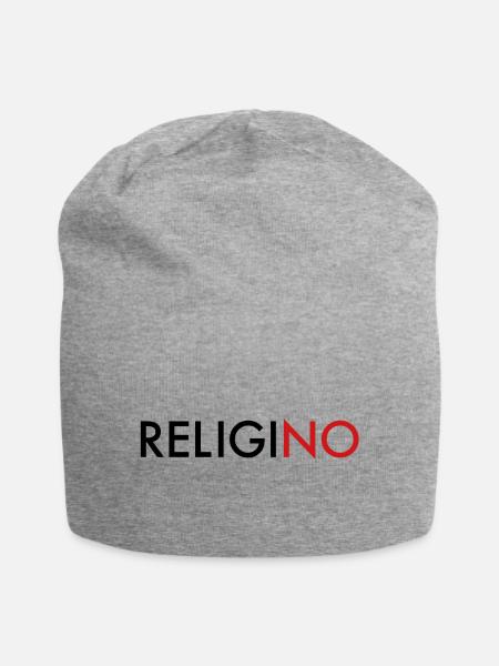 ReligiNO - Jersey-Beanie - Grau meliert