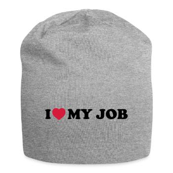 I love my job - Bonnet en jersey - gris chiné - Devant
