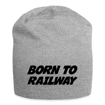 Eisenbahner / Eisenbahnen / Eisenbahn / Bahn - Jersey-Beanie - Grau meliert - Vorne