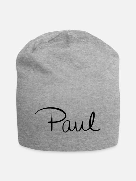 Paul - Jersey-Beanie - Grau meliert