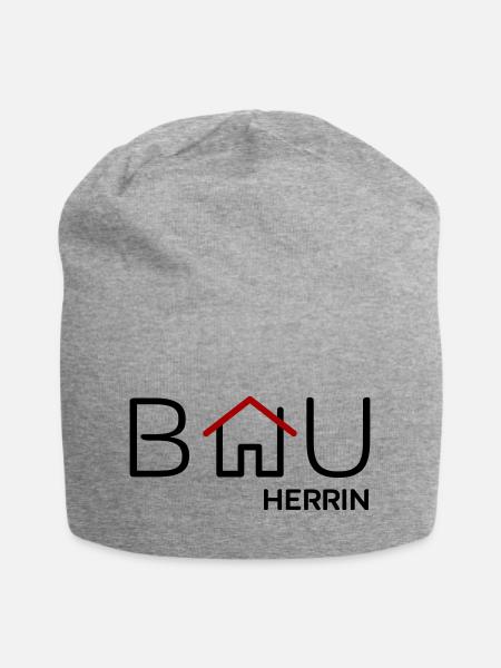 Bauherrin - Jersey-Beanie - Grau meliert