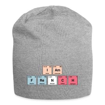 Ich bin Franzose in periodischen Elementen - Jersey-Beanie - Grau meliert - Vorne