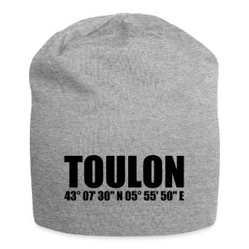 Coordonnées de Toulon - Bonnet en jersey - gris chiné - Devant