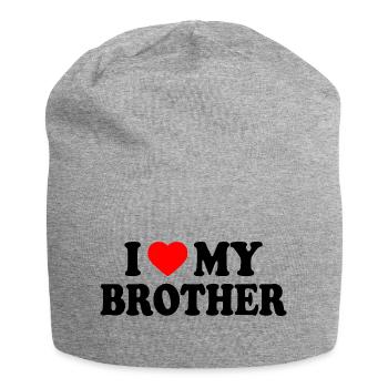 i love my brother - Jersey-Beanie - Grau meliert - Vorne