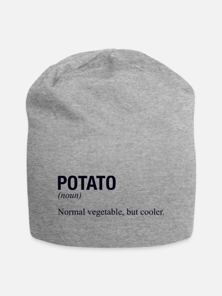 POTATO Kartoffel - Jersey-Beanie - Grau meliert