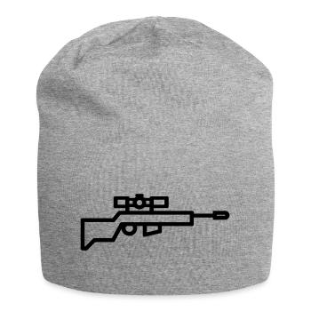 sniper - Jersey Beanie - heather grey - Front