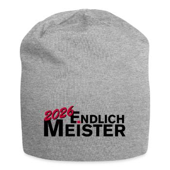 Endlich Meister 2026 Meisterschaft - Jersey-Beanie - Grau meliert - Vorne