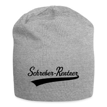 Schreber-Rentner (Rentner / Schrebergärtner / B) - Jersey-Beanie - Grau meliert - Vorne