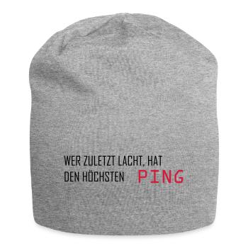 Wer zuletzt lacht hat den höchsten Ping - Computer - Jersey-Beanie - Grau meliert - Vorne